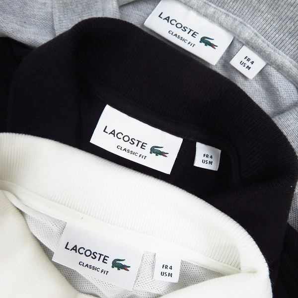 実際に弊社で買取させて頂いたLACOSTE/ラコステ ロゴワッペン 半袖 ポロシャツ/カットソー/4(M) 3点セットの画像 2枚目