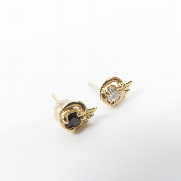 実際に弊社で買取させて頂いた【ギャラ付き】Bloody Mary/ブラッディマリー fire eye/火の目 ダイアモンド/ガーネット ピアス の画像 1枚目