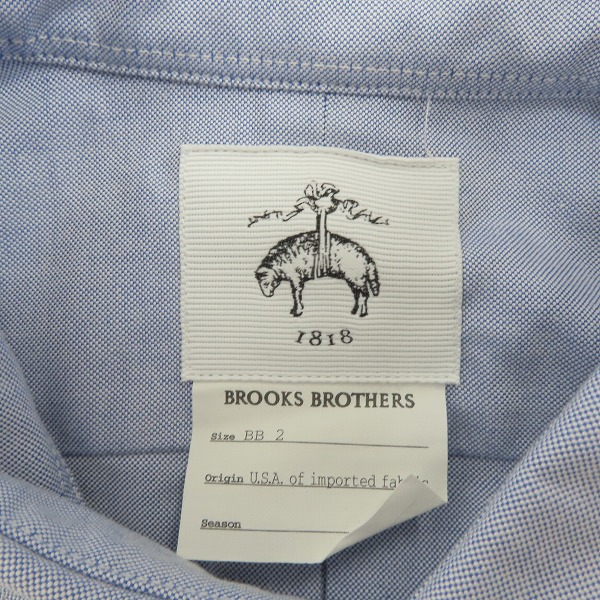 実際に弊社で買取させて頂いたBLACK FLEECE by Brooks Brothers/ブラックフリース バイ ブルックスブラザーズ 長袖オックスフォード/size：BB2の画像 2枚目