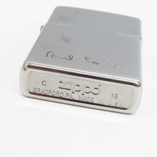 実際に弊社で買取させて頂いたZIPPO/ジッポー Paul Smith/ポールスミス ブランドロゴ 2018年製の画像 2枚目