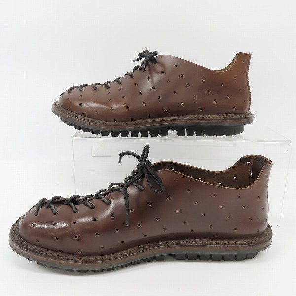 実際に弊社で買取させて頂いたTrippen/トリッペン パンチング レースアップ レザーシューズ ダークブラウンの画像 3枚目
