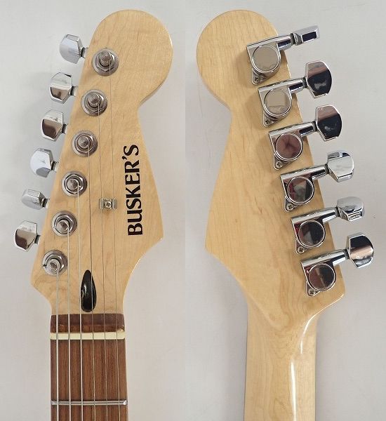 実際に弊社で買取させて頂いた★【ジャンク】BUSKER'S/バスカーズ ストラトキャスターType SSH ブラック ソフトケース付 の画像 2枚目