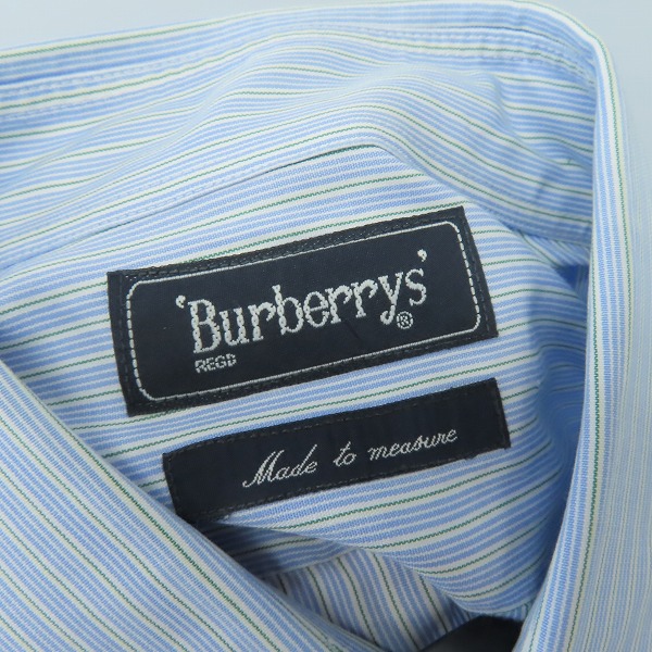 実際に弊社で買取させて頂いたBurberrys/バーバリーズ ホースロゴ刺繍 ストライプ柄長袖シャツの画像 2枚目