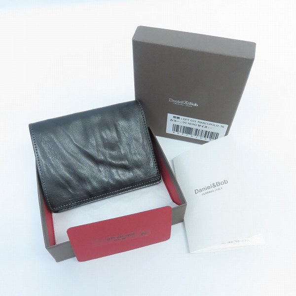 実際に弊社で買取させて頂いたDaniel&Bob/ダニエルアンドボブ レザー/牛革 二つ折り財布 コインケース ブラック 031-1936の画像 6枚目