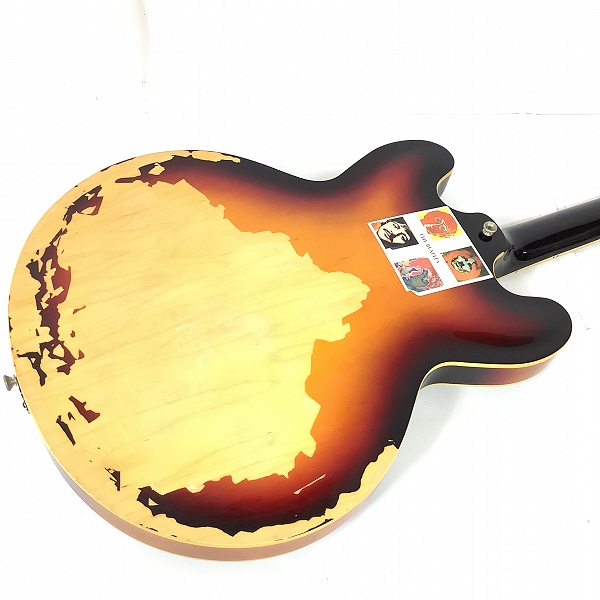 実際に弊社で買取させて頂いた★Epiphone/エピフォン CASINO VC カジノ フルアコ エレキギター ハードケース付き 難ありの画像 7枚目