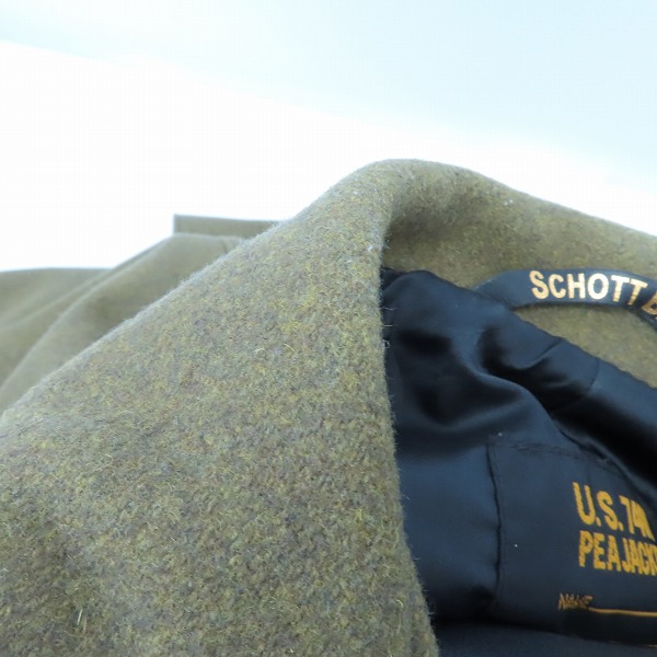 実際に弊社で買取させて頂いたSCHOTT BROS./ショットブロス  24oz スリムフィットピーコート 753UST/36の画像 5枚目