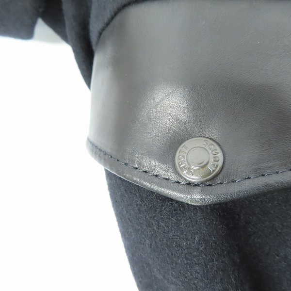 実際に弊社で買取させて頂いたSCHOTT/ショット 襟ボア メルトン ジャケット 7120/38の画像 6枚目