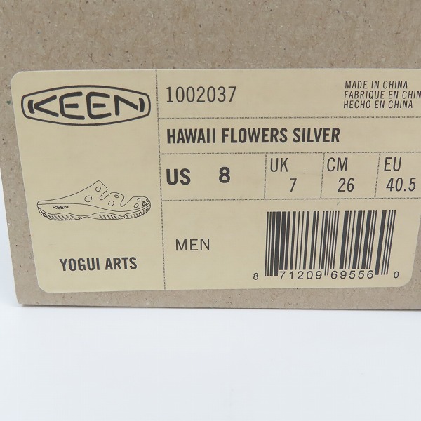 実際に弊社で買取させて頂いたKEEN/キーン YOGUI ARTS/ヨギ アーツ HAWAII FLOWERS SILVER サンダル 1002037/26の画像 9枚目