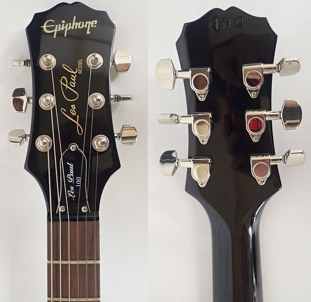 実際に弊社で買取させて頂いた★Epiphone/エピフォン Les Paul 100/レスポール LP-100 EB ギグケース付 の画像 2枚目