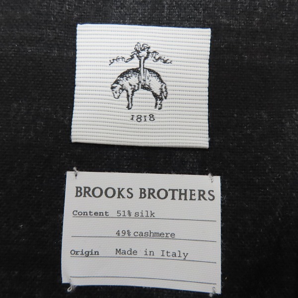 実際に弊社で買取させて頂いたBLACK FLEECE by Brooks Brothers/ブラックフリース バイ ブルックスブラザーズ シルク カシミヤマフラー/ストールの画像 2枚目
