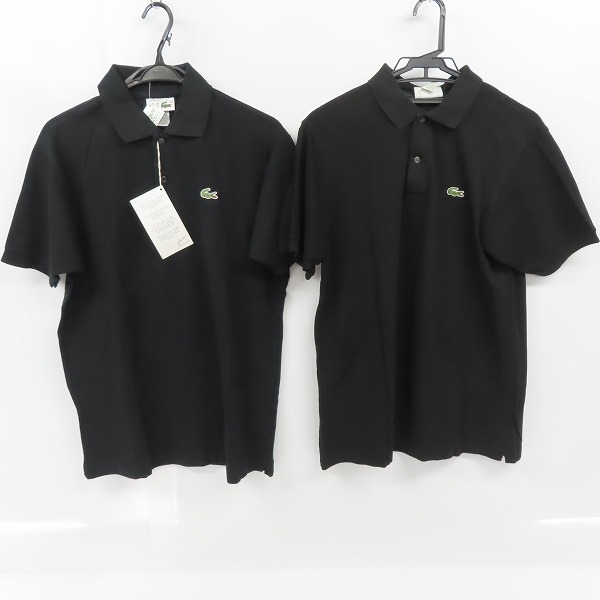 実際に弊社で買取させて頂いた【未使用含む】LACOSTE/ラコステ ヴィンテージ ポロシャツ/ブラック/4/2点セット