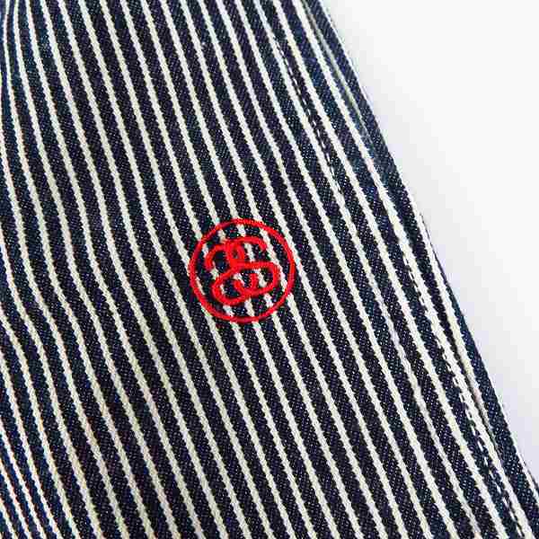 実際に弊社で買取させて頂いたSTUSSY×Dickies/ステューシー×ディッキーズ ヒッコリーワークショーツ/36の画像 5枚目