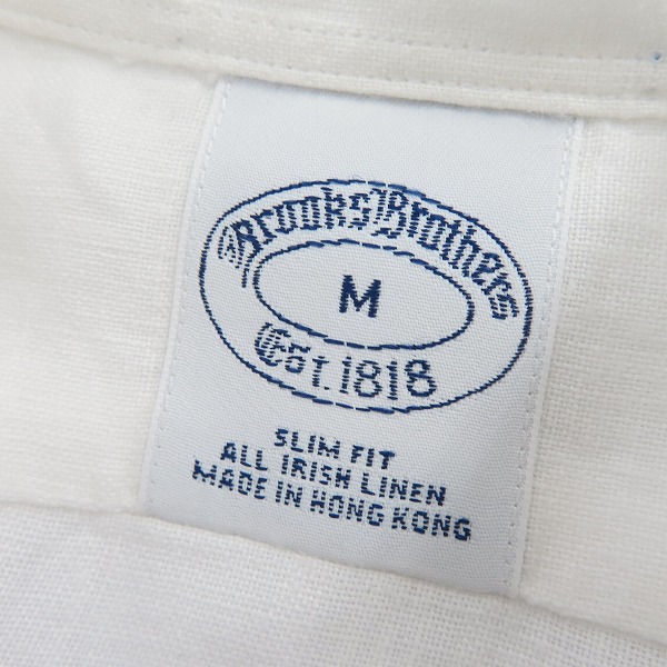 実際に弊社で買取させて頂いたBrooks Brothers/ブルックスブラザーズ 半袖 シャツ ホワイト/Mの画像 2枚目