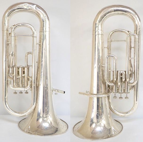 実際に弊社で買取させて頂いた★【ジャンク】YAMAHA/ヤマハ YEP-201M/YEP201M ユーフォニアム 銀メッキ ハードケース付の画像 1枚目