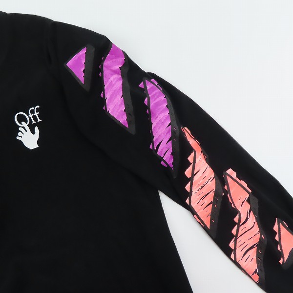 実際に弊社で買取させて頂いたOFF-WHITE/オフホワイト 21SS MARKER L/S TEE バックアローマーカープリント 長袖Tシャツ OMAB001R21JER003/size：Mの画像 7枚目