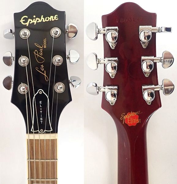 実際に弊社で買取させて頂いた★Epiphone/エピフォン Elitist Les Paul Standard/エリーティスト レスポールスタンダード 日本製 ハードケース付の画像 2枚目
