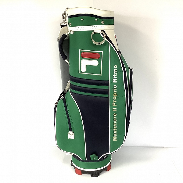 実際に弊社で買取させて頂いたFILA/フィラ ゴルフ 5分割キャディバッグ グリーンの画像 3枚目