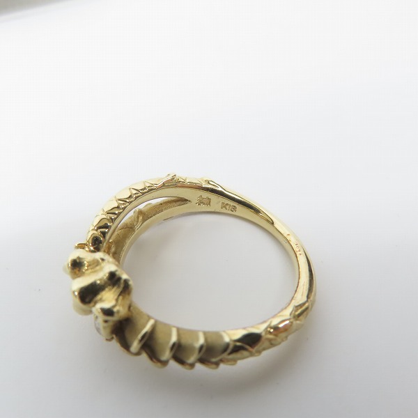 実際に弊社で買取させて頂いた【ギャラ付き】Bloody Mary/ブラッディマリー 鵺 リング wダイアモンド 13号の画像 6枚目