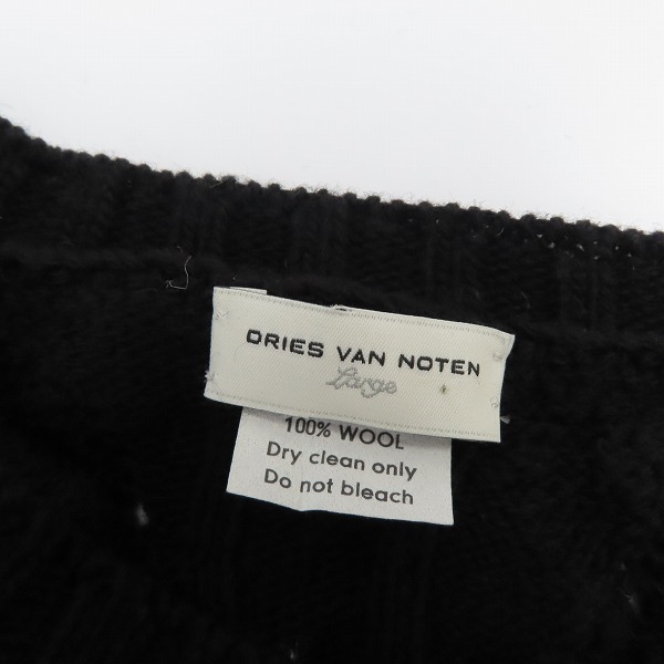 実際に弊社で買取させて頂いたDRIES VAN NOTEN/ドリスヴァンノッテン ウール クルーネック ニット セーター/Lの画像 2枚目