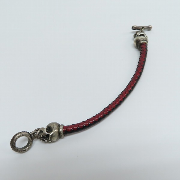 実際に弊社で買取させて頂いた【ギャラ付き】LEATHERS & TREASURES/レザーズアンドトレジャーズ スカル レザーブレスレットの画像 7枚目