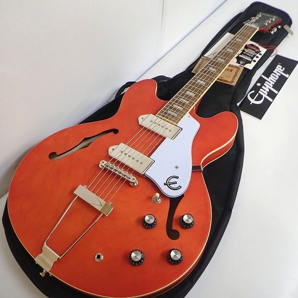 実際に弊社で買取させて頂いた★【美品】Epiphone/エピフォン CASINO Worn/カジノ ウォーン フルアコ エレキギター 2020年製 ソフトケース付