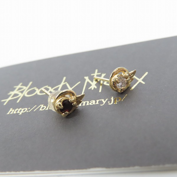 実際に弊社で買取させて頂いた【ギャラ付き】Bloody Mary/ブラッディマリー fire eye/火の目 ダイアモンド/ガーネット ピアス 