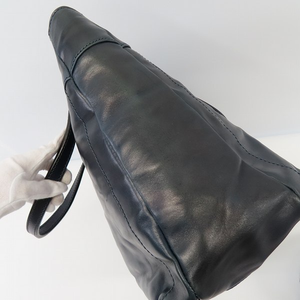 実際に弊社で買取させて頂いたDaniel&Bob/ダニエル＆ボブ  レザー トートバッグ ネイビーの画像 4枚目