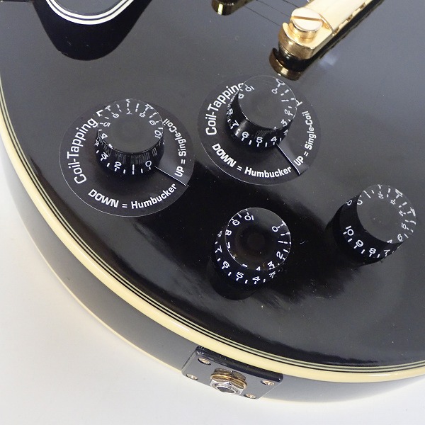 実際に弊社で買取させて頂いた★Epiphone/エピフォン Les Paul Custom Pro/レスポールカスタム プロ コイルタップ搭載 レフティ ギグケース付の画像 6枚目