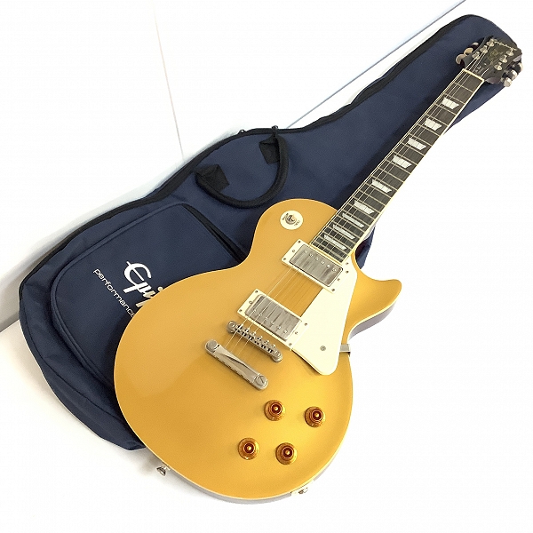 実際に弊社で買取させて頂いた★Epiphone/エピフォン Les Paul Standard Gold Top/レスポール スタンダード エレキギター 2017年製 ソフトケース付き