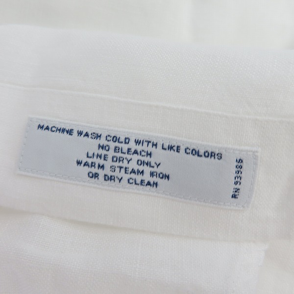 実際に弊社で買取させて頂いたBrooks Brothers/ブルックスブラザーズ 半袖 シャツ ホワイト/Mの画像 3枚目