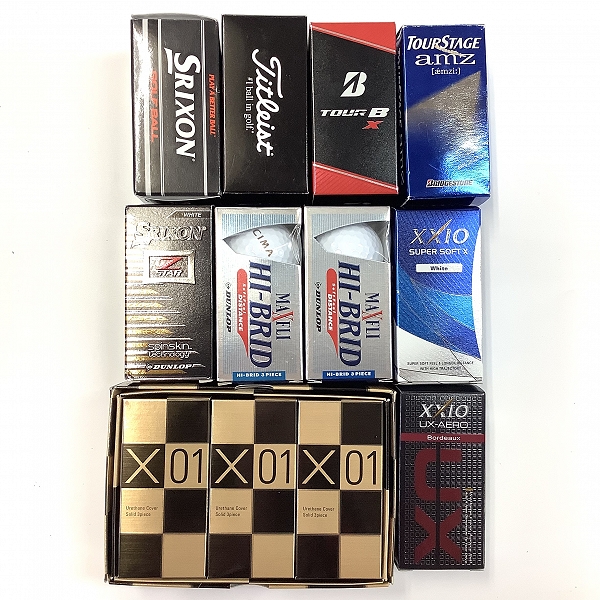 実際に弊社で買取させて頂いた【未使用/オウンネーム入含】一流メーカー Titleist/SRIXON/BRIDGESTONE等 ゴルフボール 計2ダース