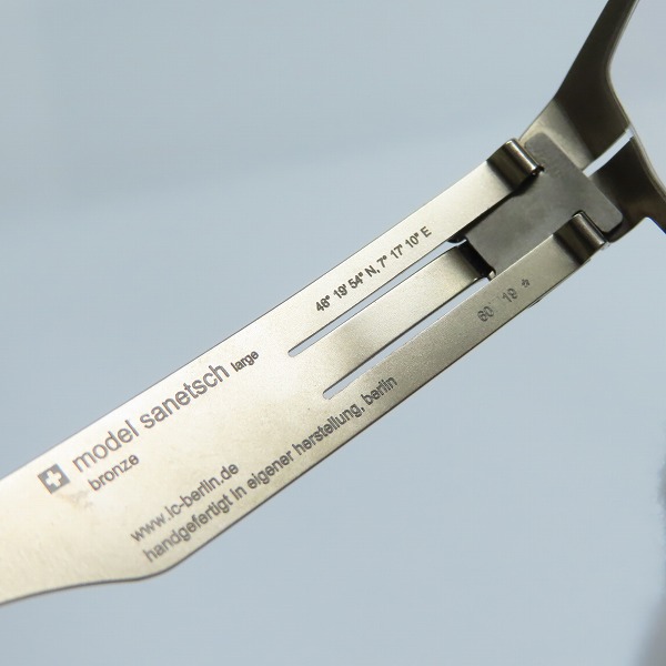 実際に弊社で買取させて頂いたic!berlin/アイシーベルリン sanetsch 眼鏡/アイウェアの画像 4枚目