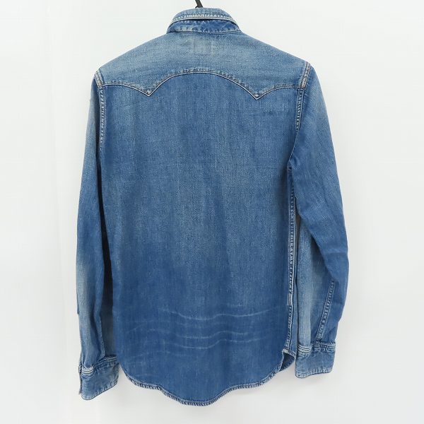 実際に弊社で買取させて頂いたBLUE BLUE/ブルーブルー リペア加工 デニムウェスタンシャツ 2の画像 1枚目