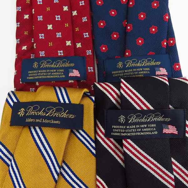 実際に弊社で買取させて頂いたBROOKS BROTHERS/ブルックス ブラザーズ 花柄/ストライプ柄等 ネクタイ 4点セットの画像 1枚目