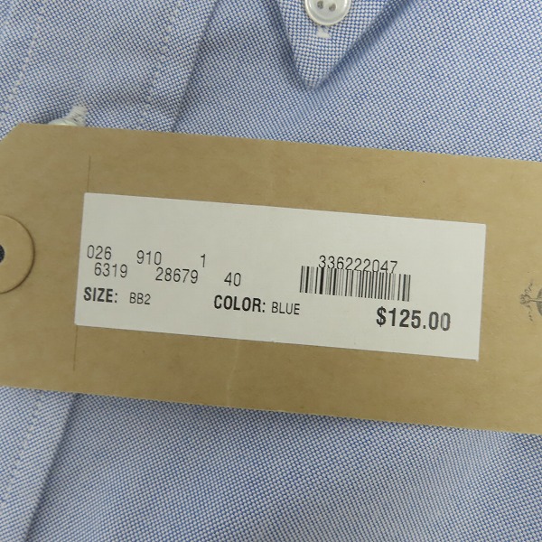 実際に弊社で買取させて頂いた【未使用】BLACK FLEECE by Brooks Brothers/ブルックスブラザーズ オックスフォードシャツ 28679/BB2の画像 5枚目