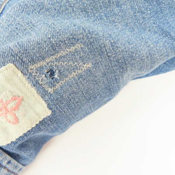 実際に弊社で買取させて頂いたBLUE BLUE/ブルーブルー リペア加工 デニムウェスタンシャツ 2の画像 6枚目