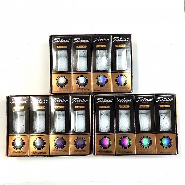 実際に弊社で買取させて頂いた【未使用オウンネーム入】Titleist/タイトリスト PRO V1 ホワイト ゴルフボール 3ダース