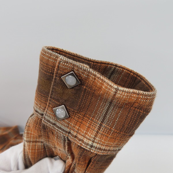 実際に弊社で買取させて頂いたFLAT HEAD/フラットヘッド チェック柄 長袖ボタンシャツ/40の画像 6枚目