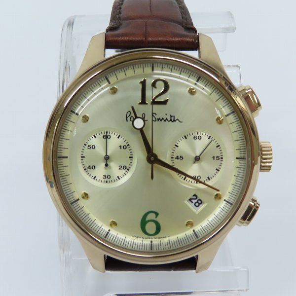 実際に弊社で買取させて頂いたPaulSmith/ポールスミス クォーツ クロノグラフ 6521-S087341【動作未確認】