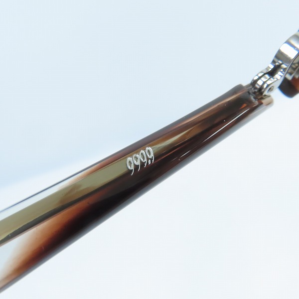 実際に弊社で買取させて頂いた999.9/フォーナインズ ウェリントン型 メガネフレーム/アイウェア/眼鏡 M-27 6023の画像 5枚目