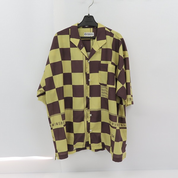 実際に弊社で買取させて頂いた Evisen skateboards/エビセンスケートボード ブロックチェック柄 アロハシャツ /size：XL
