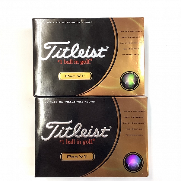 実際に弊社で買取させて頂いた【未使用オウンネーム入】Titleist/タイトリスト PRO V1 ホワイト ゴルフボール 2ダースの画像 2枚目
