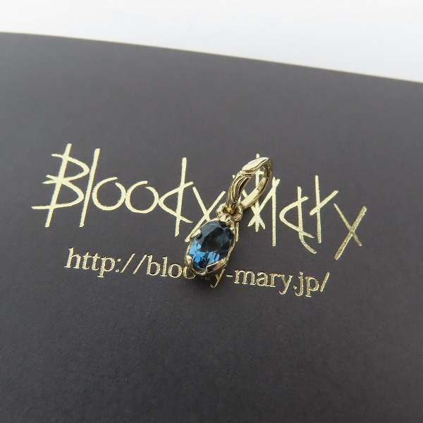 実際に弊社で買取させて頂いた【ギャラ付き】Bloody Mary/ブラッディマリー エリクス ペンダント 土卵/K18 w/ロンドンブルートパーズ
