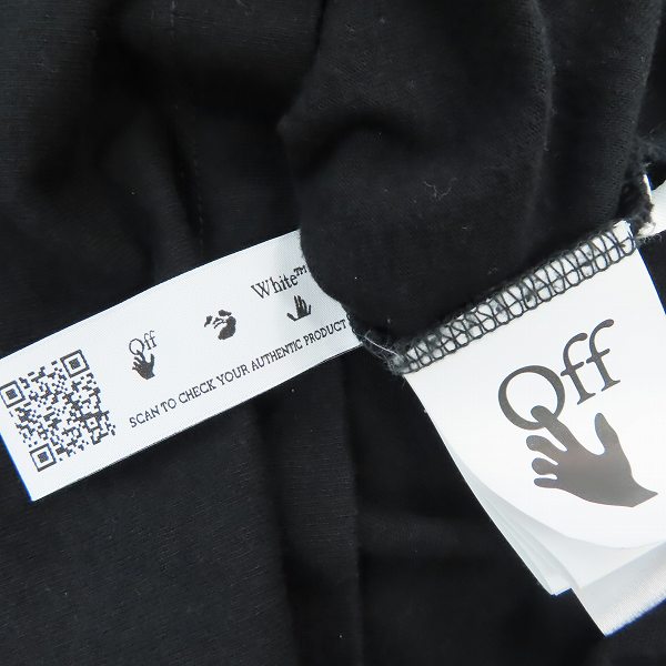 実際に弊社で買取させて頂いたOFF-WHITE/オフホワイト 21SS MARKER L/S TEE バックアローマーカープリント 長袖Tシャツ OMAB001R21JER003/size：Mの画像 5枚目