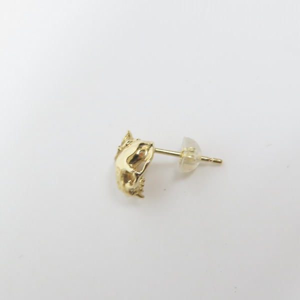 実際に弊社で買取させて頂いた【ギャラ付き】Bloody Mary/ブラッディマリー K18 化猫 ピアス Right w/ダイアモンドの画像 2枚目