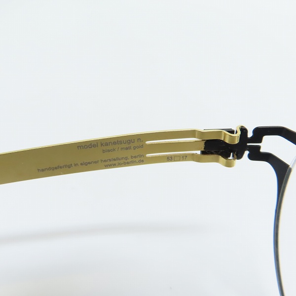 実際に弊社で買取させて頂いたic!berlin/アイシーベルリン KANETSUGU 眼鏡/アイウェアの画像 4枚目