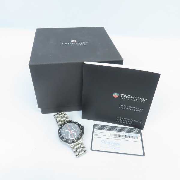 実際に弊社で買取させて頂いたTAG Heuer/タグホイヤー FORMULA1/フォーミュラ1 クロノグラフ CAH1110 RWX2698【動作未確認】の画像 5枚目