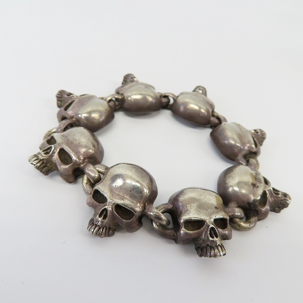 実際に弊社で買取させて頂いたCRAZY PIG/クレイジーピッグ スカルリンクブレスレット