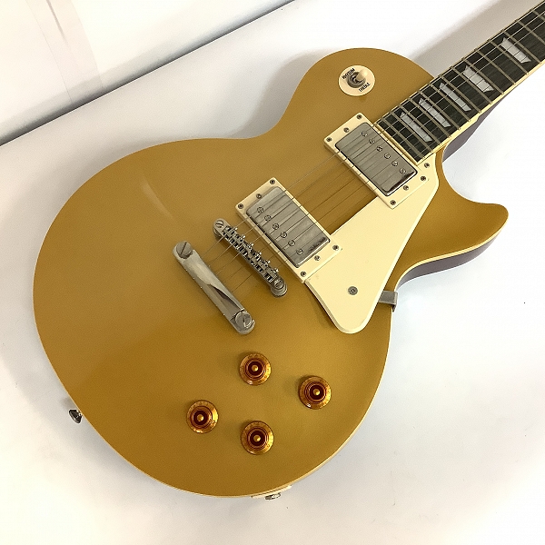 実際に弊社で買取させて頂いた★Epiphone/エピフォン Les Paul Standard Gold Top/レスポール スタンダード エレキギター 2017年製 ソフトケース付きの画像 4枚目