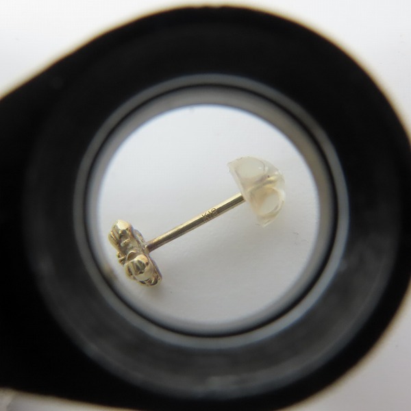 実際に弊社で買取させて頂いた【ギャラ付き】Bloody Mary/ブラッディマリー K18 sin 罪 ピアス w/ダイアモンドの画像 4枚目